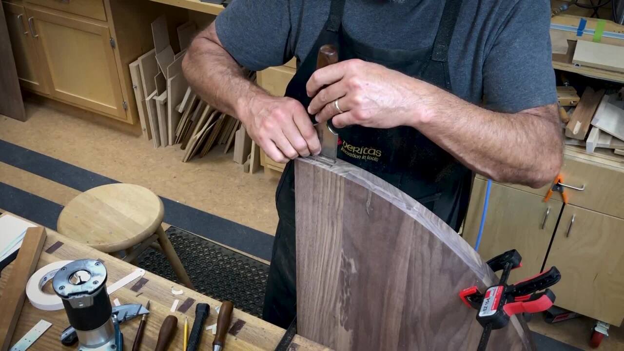 Installing Card Table Hinges on a Demilune Table