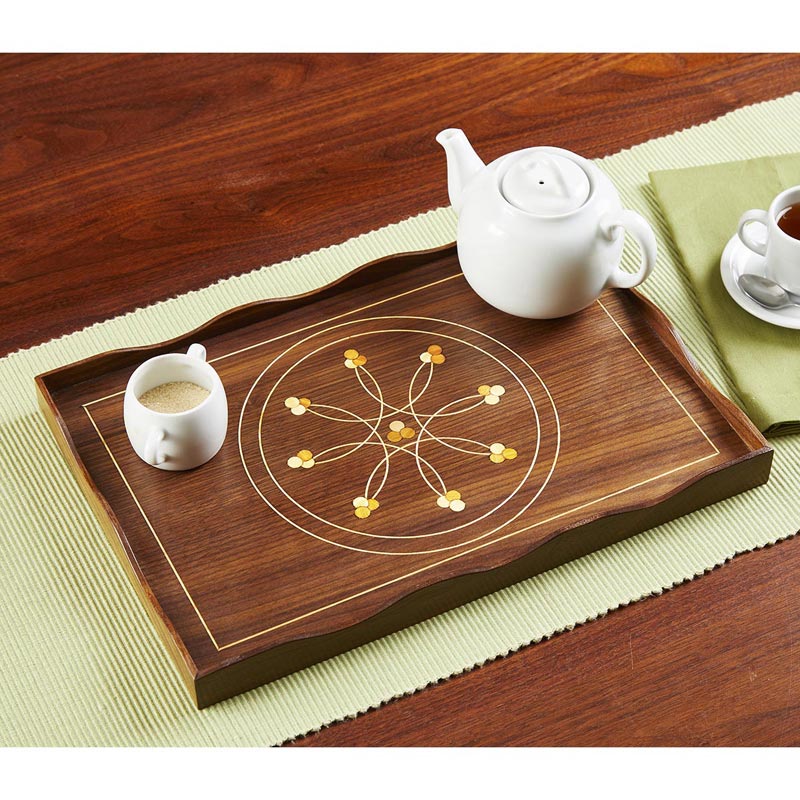 Inlaid Line-and-Berry Tea Tray Downloadable Plan Thumbnail