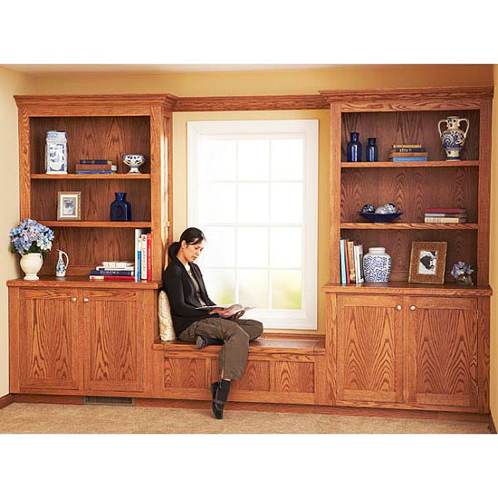 Free Built-in Bookcase and Cabinet Plan