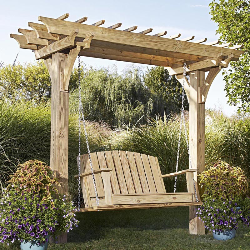 Easy Swinging Arbor with Swing Downloadable Plan Thumbnail